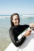 New Zealand Surfer Wearing Coastlines Womens Insulated Wetsuit 