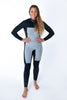 Merino Wool Thermal Lining inside the 3/2 Coastlines Insulated Womens Wetsuit